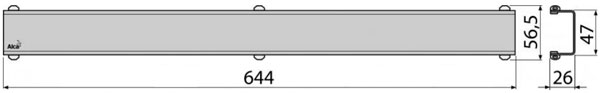 Водостічна решітка Alcaplast DESIGN-650ANTIC (бронза)