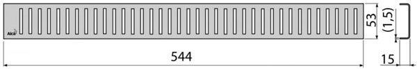 Водосточная решетка Alcaplast PURE-550M, нержавеющая сталь (мат.)