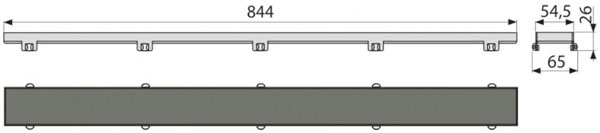 Водостічна решітка Alcaplast INSERT-850, під кладку плитки