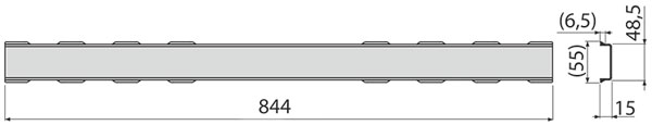 Водосточная решетка Alcaplast SOLID-850M, нержавеющая сталь (мат.)