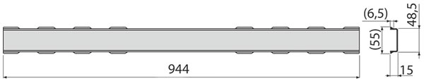 Водостічна решітка Alcaplast SOLID-950M, нержавіюча сталь (мат.)