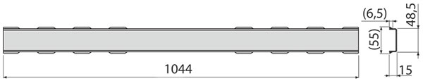 Водостічна решітка Alcaplast SOLID-1050M, нержавіюча сталь (мат.)
