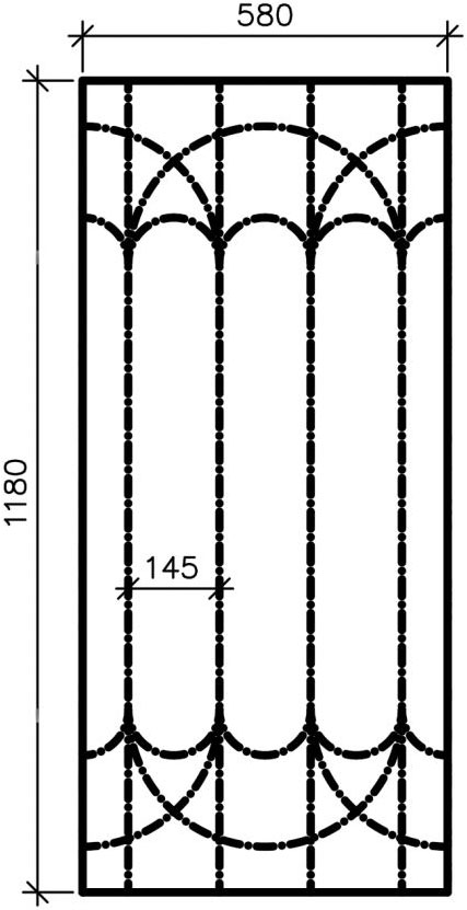 Суха тепла підлога Alfamix Basic Strong 1180x580/30мм, під трубу 16мм (крок 145 мм), для укладки змійка в змійці, 0,65 м²