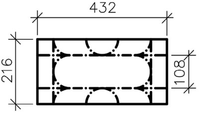 Суха тепла підлога Alfamix Basic 432x216/20мм, під трубу 10 мм (крок 108 мм), для укладки равликом і змійкою, 0,1 м²