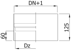 Переходник конденсационный Darco Ø 130 черная сталь 2 мм