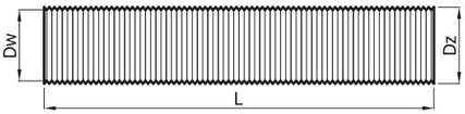 Эластичная труба для забора воздуха Darco REP, Ø 80 мм, 1,5 м