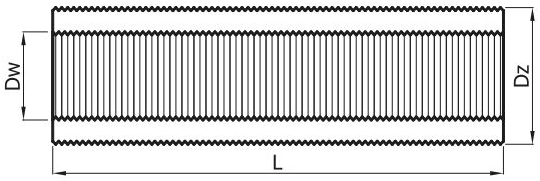 Изолированная эластичная труба для забора воздуха Darco REPI Ø 125 мм, 0,75 м