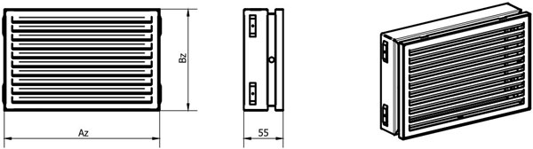 Вентиляционная решетка Darco KRVIN, 305x145 мм, черная
