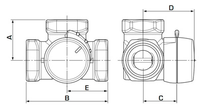 3-ходовий клапан ESBE VRG131, DN 20, Rp 3/4', kvs 6,3, латунь