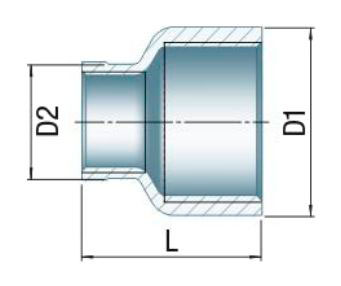 Муфта редукційна оцинкована Gebo 240-36V внутрішня різьба 2 х 1