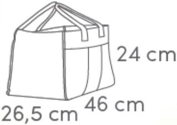 Нейлоновая корзина для дров HANSA, квадратная, 24х46х26,5 см