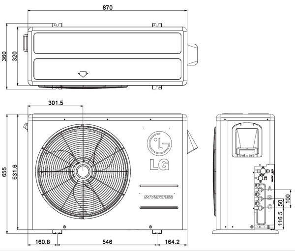 Зовнішній блок кондиціонера LG Multi F Inverter MU3M21.UE4R0