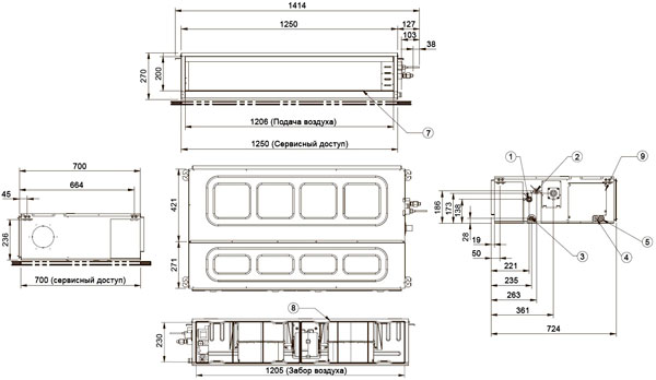 Канальний середньонапірний кондиціонер LG Smart Inverter UM36WC.N21R0