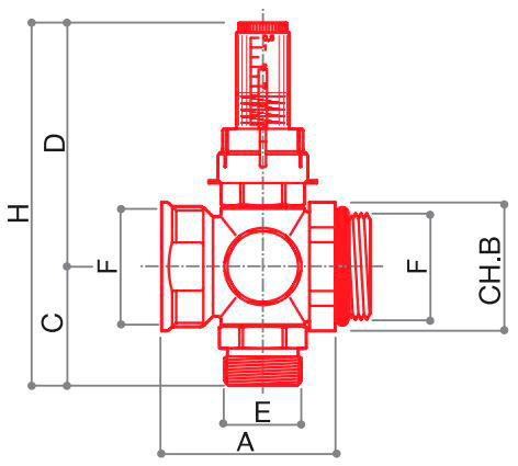 Колектор Luxor на 1 вихід із вбудованим регулятором-витратоміром G 3/4