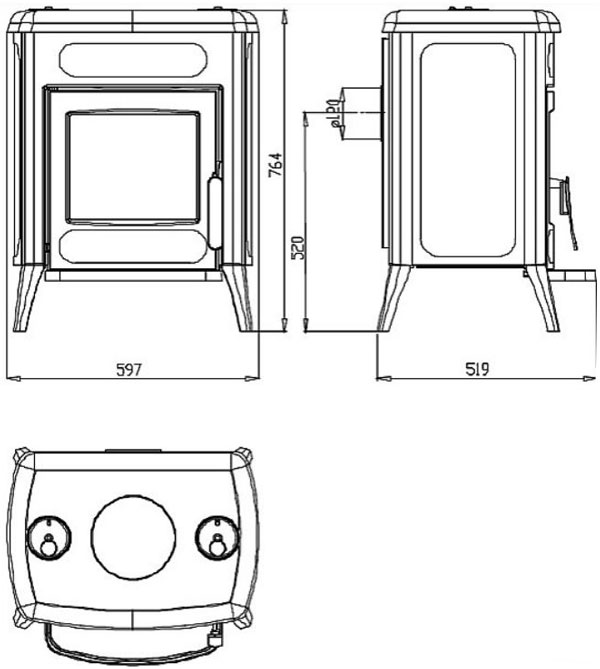 Піч Plamen Amity 3, 8 кВт