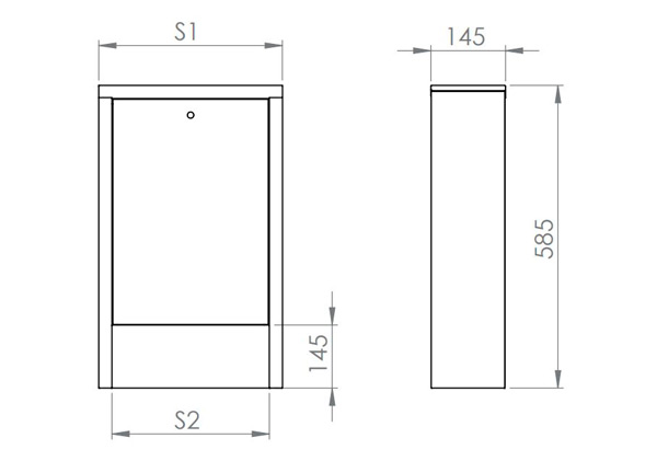 Шкафчик коллекторный наружный Sigma-Li SZN-2 (6 выходов) 455х145х585 мм
