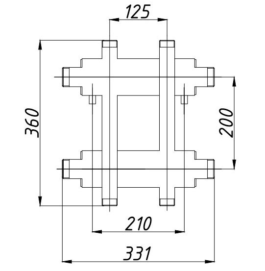 Колектор комбінований сталевий TermoJet К22ВН.125.(200)