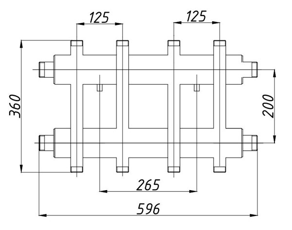 Колектор сталевий комбінований сталевий в кожусі TermoJet К42ВН.125.(200)