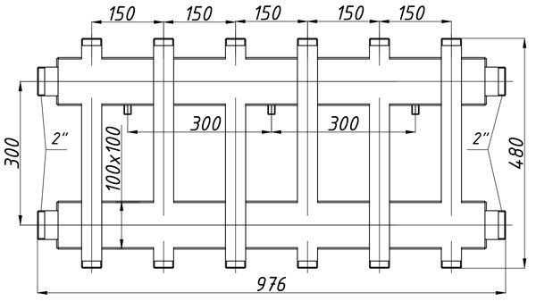 Колектор комбінований сталевий TermoJet К62ВН.150.(300)