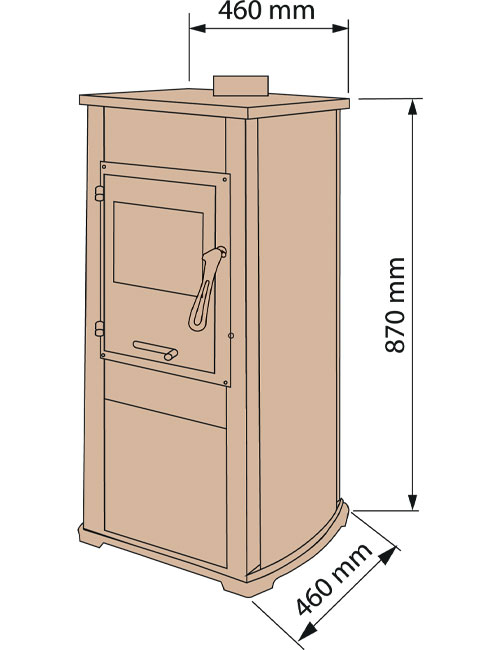 Печь Termo Sistem Tehnika Elegant 7-8 кВт, коричневая