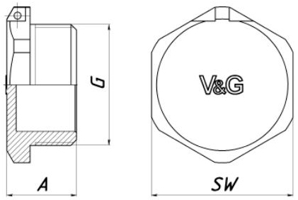 Пробка V & G VALOGIN, Н 1/2 (VG-207101)