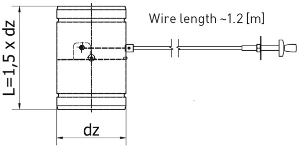Дросельна заслінка з гнучким регулюванням Darco Ø 125 мм оцинкована з силіконовим ущільненням